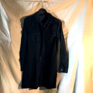 Denim dress with snaps